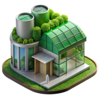 stunning abstract Sustainable Architecture Green Roof Transparent Background authentic png