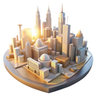 serene modern Sustainable Building Soft Lighting Isolated high resolution png