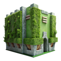 stunning vintage Sustainable Architecture Green Wall Isolated high resolution png