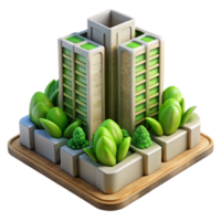 elegant minimalist Sustainable Design Vertical Farm Element professional png