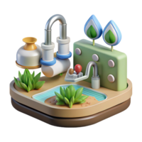 elegant classic Sustainable Irrigation System Benefits Infographic Cutout Transparent Background high resolution png