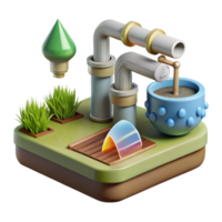 wonderful creative Sustainable Irrigation System Benefits Infographic Cutout Transparent Background high quality png