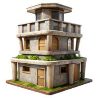 serene classic Sustainable Living Tower Front View Cutout authentic png