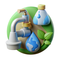 vibrant classic Sustainable Water Usage Tips Infographic Cutout Transparent Background professional png
