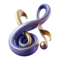 impressive creative Swirling Musical Note Visualization Transparent Background with Blur Effect genuine png