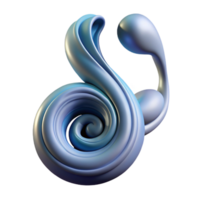 stunning minimalist Swirling Musical Note Visualization Transparent Background with Blur Effect original png