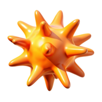 wonderful rustic Synapse Firing Bright Orange Cutout premium png