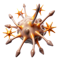 vibrant minimalist Synaptic Activity Illustration Transparent Background with Animated Sparks original png