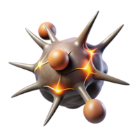 elegant minimalist Synaptic Activity Illustration Transparent Background with Animated Sparks authentic png