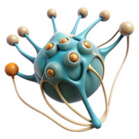 vibrant modern Synaptic Transmission Process Visualization Isolated Element detailed png