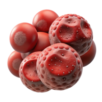 extraordinary classic Synthetic Blood Cells Microscopic View Transparent Background high quality png