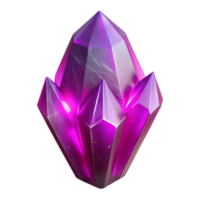 wonderful minimalist Synthetic Crystal Isolated with Purple Glow detailed png