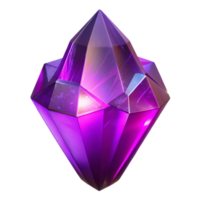 dramatic abstract Synthetic Crystal Isolated with Purple Glow genuine png