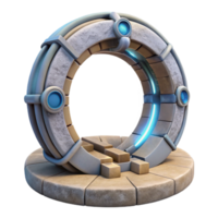 impressive modern Teleportation Gateway Circular Design Transparent Background high resolution png