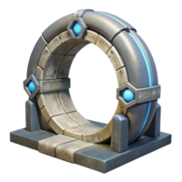 vibrant creative Teleportation Gateway Circular Design Transparent Background high resolution png