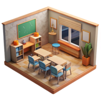 serene abstract Temporary Classroom Interior View Element detailed png