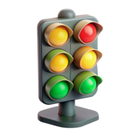 elegant contemporary Temporary Traffic Lights Isolated on Transparent Background high resolution png