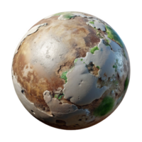 magnificent minimalist Terraformed Planet Surface Aerial View Transparent Background high resolution png