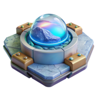 beautiful contemporary Terraforming Platform with Holographic Interface Isolated Element authentic png