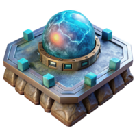 extraordinary traditional Terraforming Platform with Holographic Interface Isolated Element high quality png
