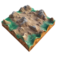 impressive abstract Textured Terrain Cutout High Angle View high resolution png
