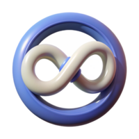 elegant modern Time Loop Symbol Transparent Background with Circular Design premium png