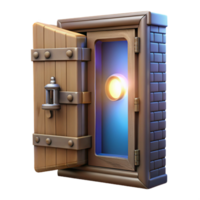 serene rustic Time Machine Door Opening Bright Light Transparent Background exclusive png