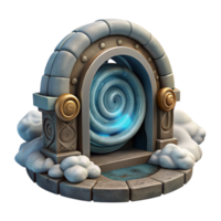 beautiful contemporary Time Machine Portal Swirling Mist Transparent Background original png