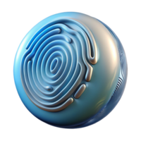 vibrant modern Transparent Biometric Sensor Cutout Element authentic png