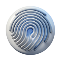 impressive abstract Transparent Fingerprint Icon Loop and Whorl Isolated premium png