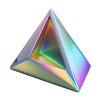 vibrant contemporary Triangle Holographic Prism Cutout Isolated Element high resolution png
