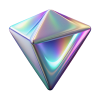 stunning rustic Triangular Holographic Shape Isolated Element authentic png