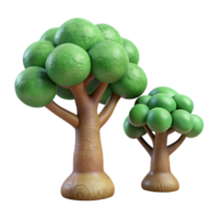 dramatic minimalist Two Trees Growing Together Isolated authentic png