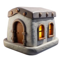 impressive rustic Underground Dwelling Isolated with Artificial Windows high quality png