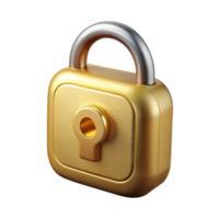 vibrant rustic Unlocked Padlock Icon Isolated on Transparent Background Gold high resolution png