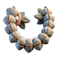 dramatic modern Upcycled Fabric Scrap Garland Isolated on Transparent Background high resolution png