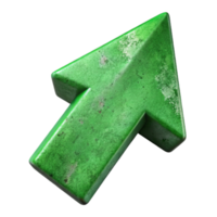 stunning artistic Upward Trending Arrow Cutout Green Color authentic png