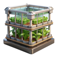 magnificent rustic Urban Vertical Farm with Hydroponic System Isolated on Transparent Background high resolution png
