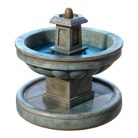 elegant rustic Urban Water Fountain Front View Cutout high quality png