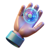serene classic User Hand Interacting with Hologram Isolated on Transparent Background high quality png