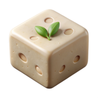serene artistic Vegan Lifestyle Tofu Block White Isolated high quality png