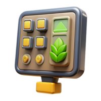 extraordinary abstract Vertical Farm Control Panel Digital Display Isolated png