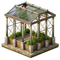 vibrant creative Vertical Farm Structure Steel Frame Transparent Background premium png
