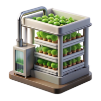 serene vintage Vertical Farm with Automated Nutrient Delivery Cutout professional png