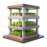 stunning minimalist Vertical Farm with Multiple Levels Cutout high quality png