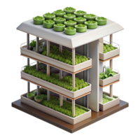 magnificent minimalist Vertical Farm with Multiple Levels Cutout high quality png