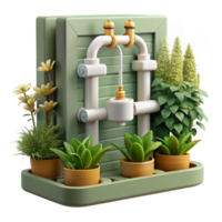 impressive rustic Vertical Garden Irrigation System Cutout detailed png