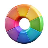 wonderful rustic Vibrant Color Wheel Isolated Element authentic png