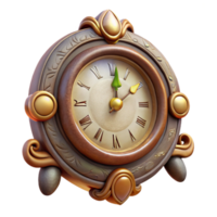 beautiful abstract Vintage Clock with Decorative Hands Isolated authentic png