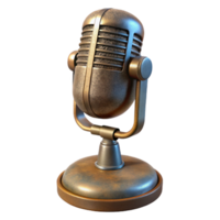 elegant minimalist Vintage Microphone on Stand Cutout original png